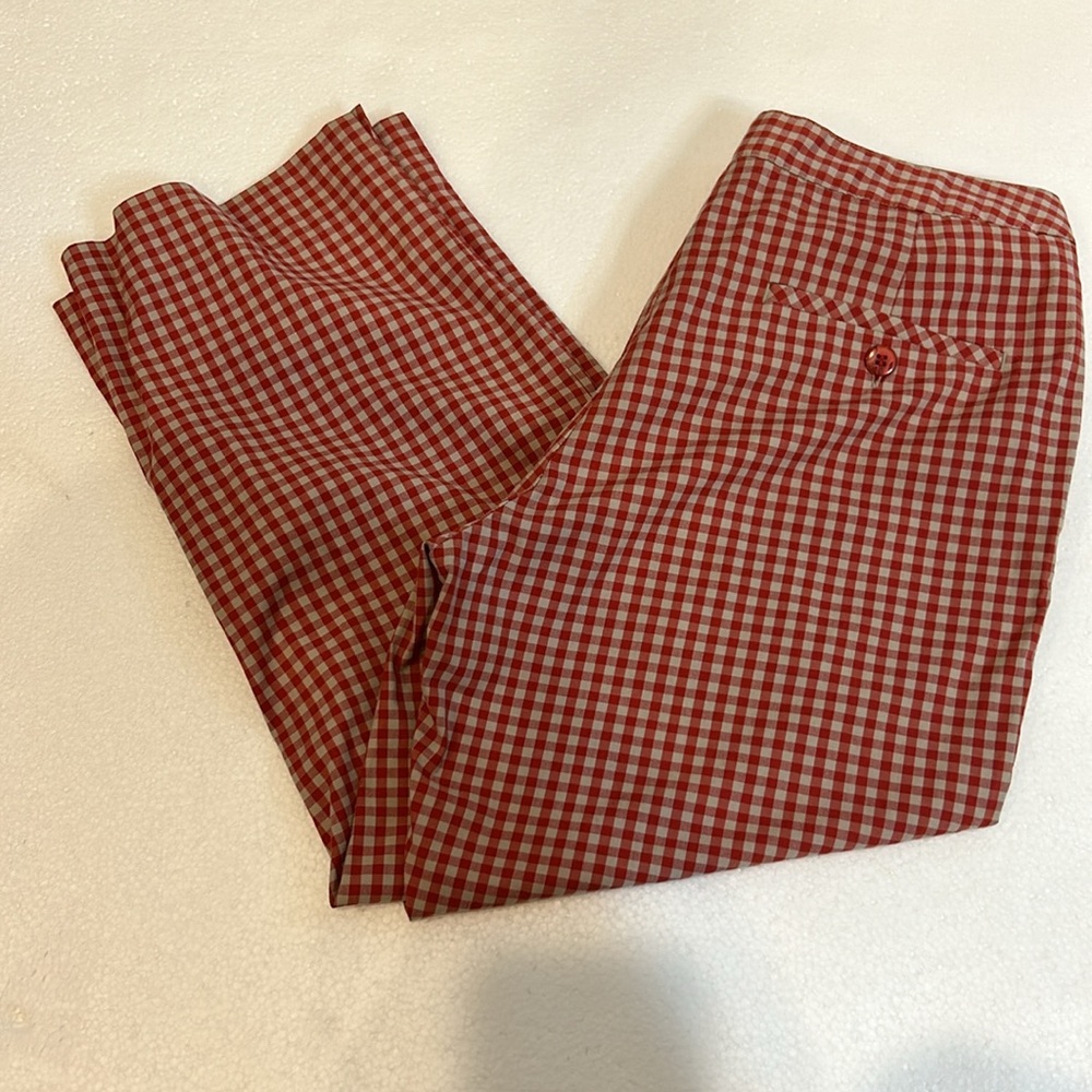 Sport Haley plaid capri pants Red and beige size 4 - Picture 6 of 6